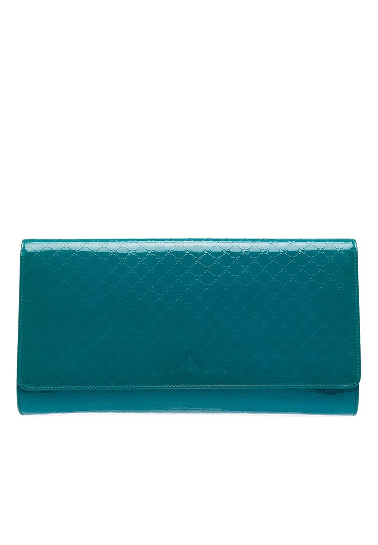 Pre-Loved Gucci Microguccissima Patent Broadway Clutch