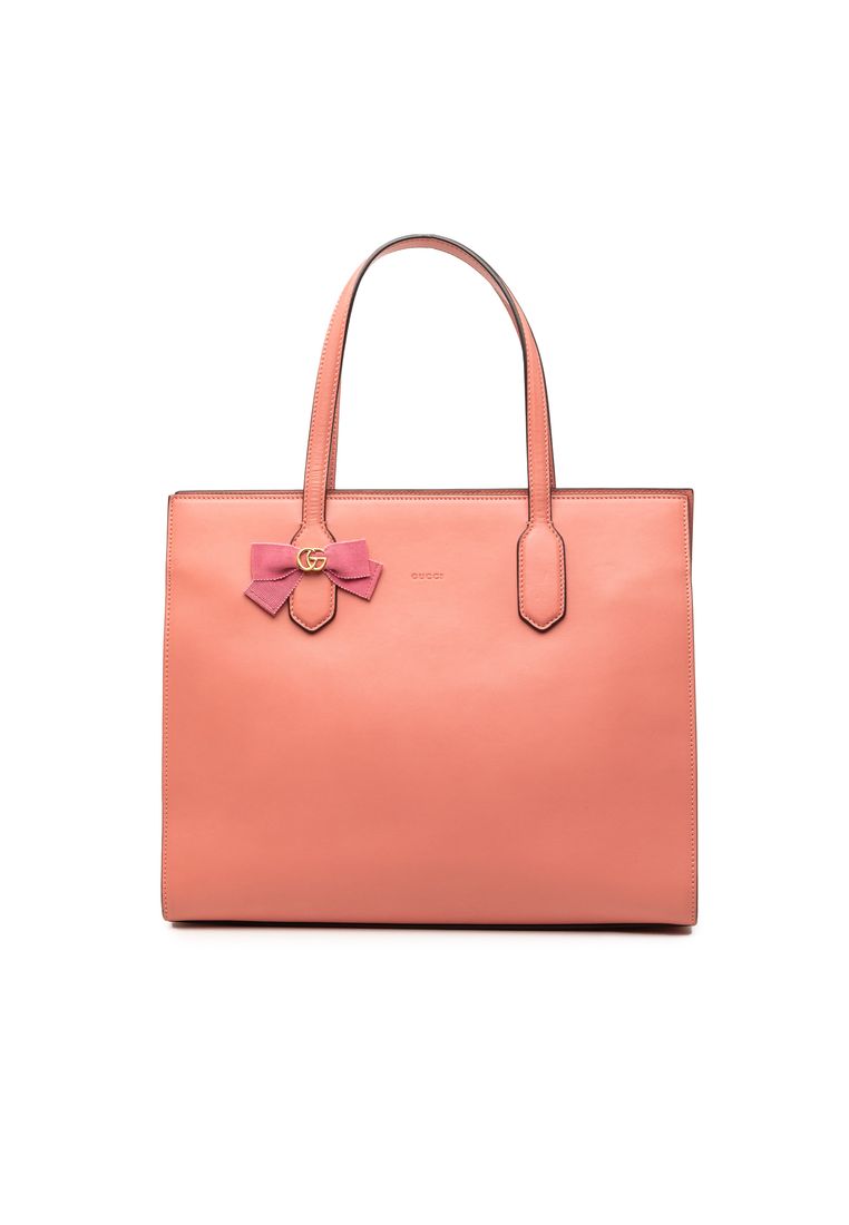 Pre-Loved Gucci Gg Marmont Calfskin Ribbon Tote