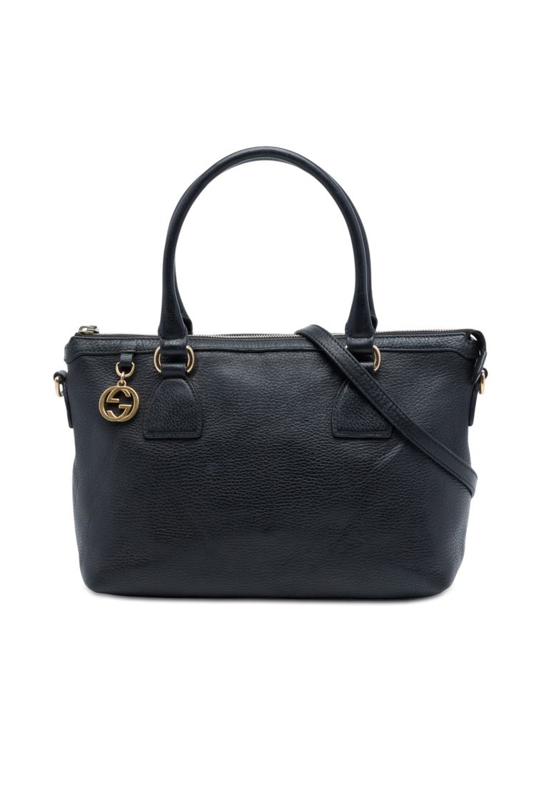 Pre-Loved Gucci Dollar Calfskin Gg Charm Satchel