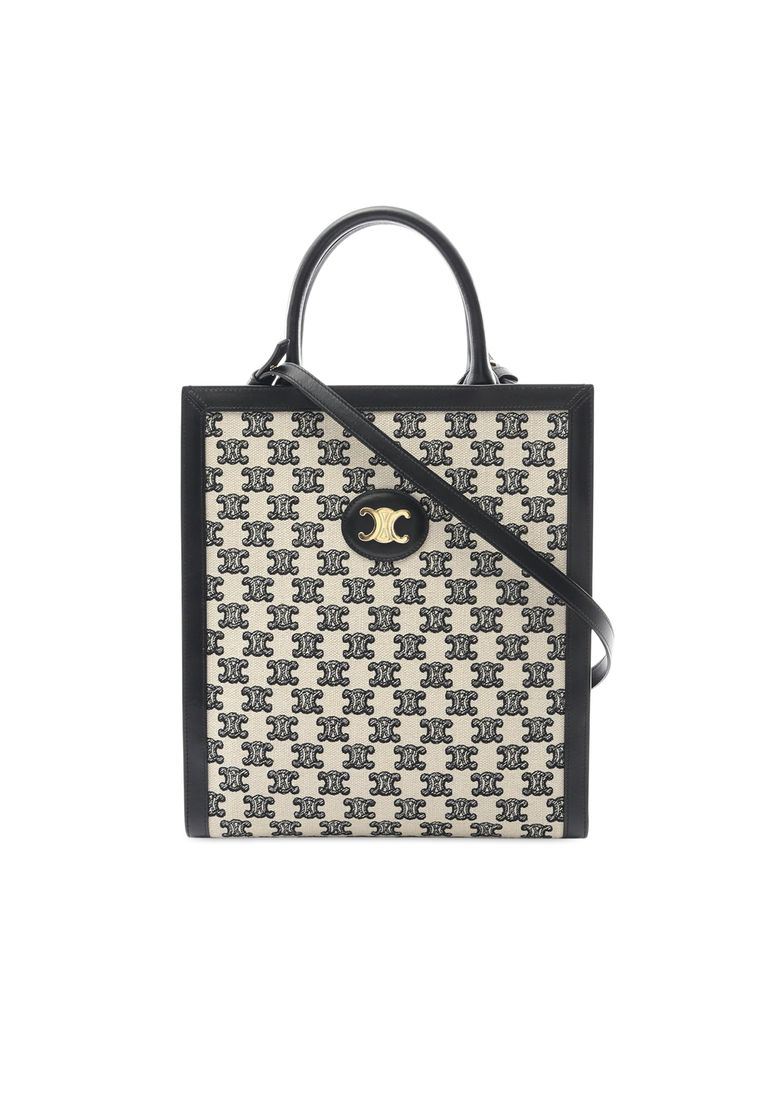 Pre-Loved Celine Small Triomphe Canvas Vertical Cabas Tote