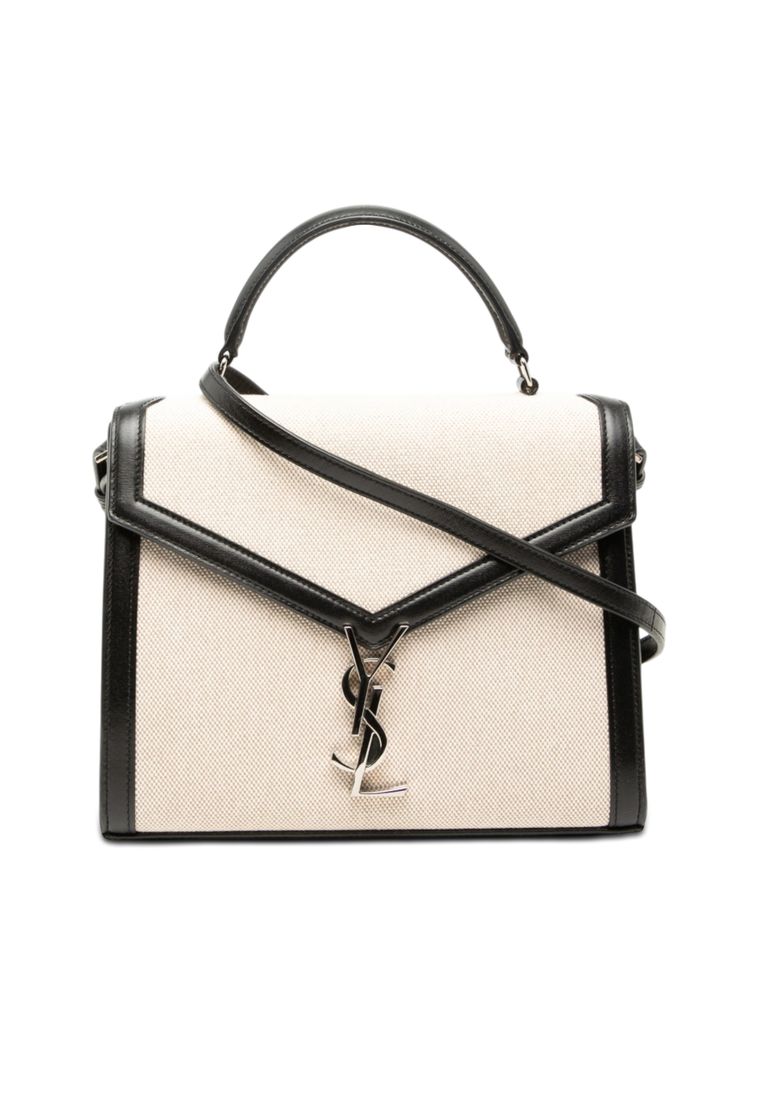 Pre-Loved Saint Laurent Medium Canvas Cassandra Top Handle Bag
