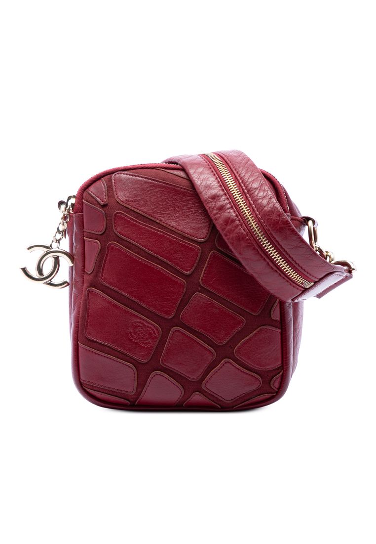 Pre-Loved Chanel Cc Jersey And Lambskin Scale Camera Bag
