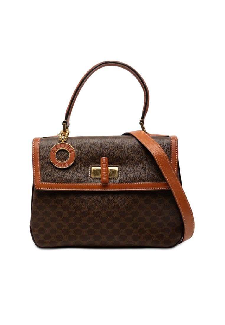 Pre-Loved Celine Macadam Coated Canvas Satchel