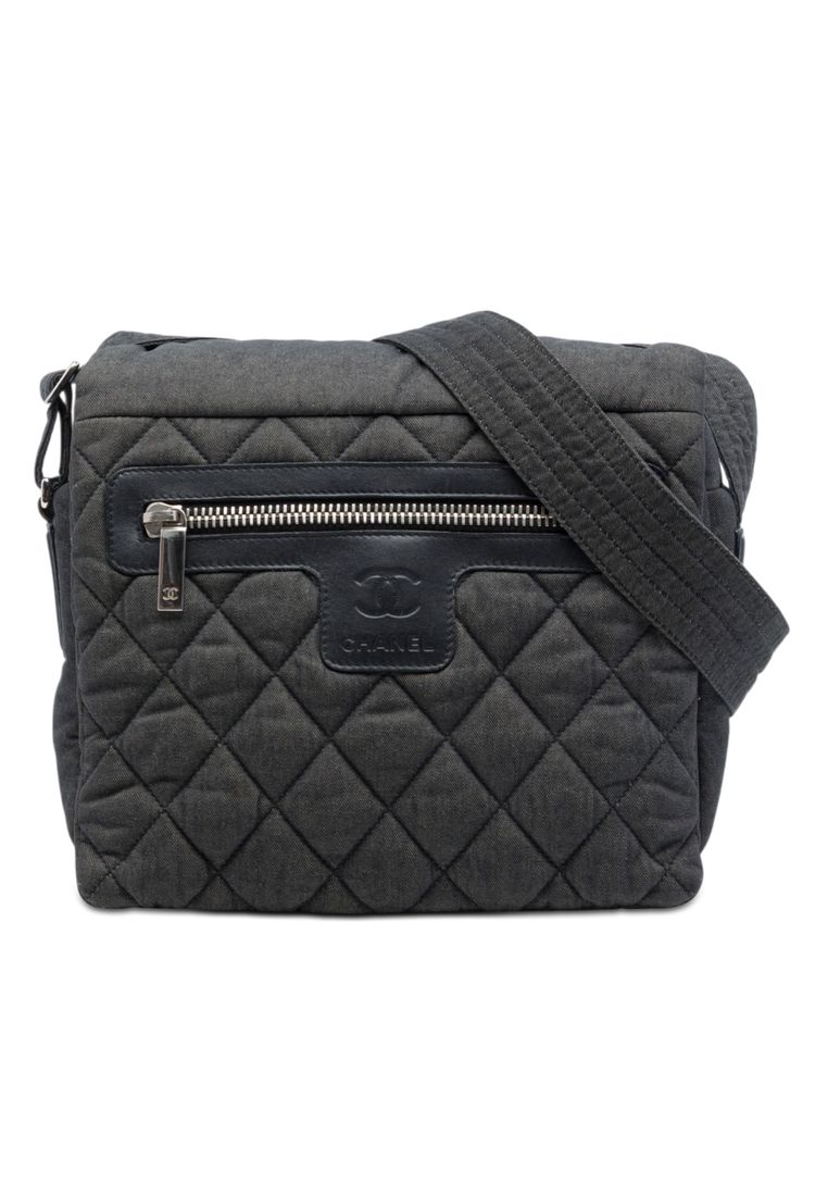 Pre-Loved Chanel Small Quilted Denim Coco Cocoon Messenger Bag