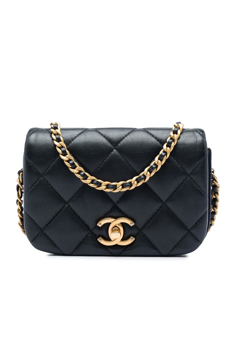 Pre-Loved Chanel Mini Quilted Calfskin Nailed Cc Flap
