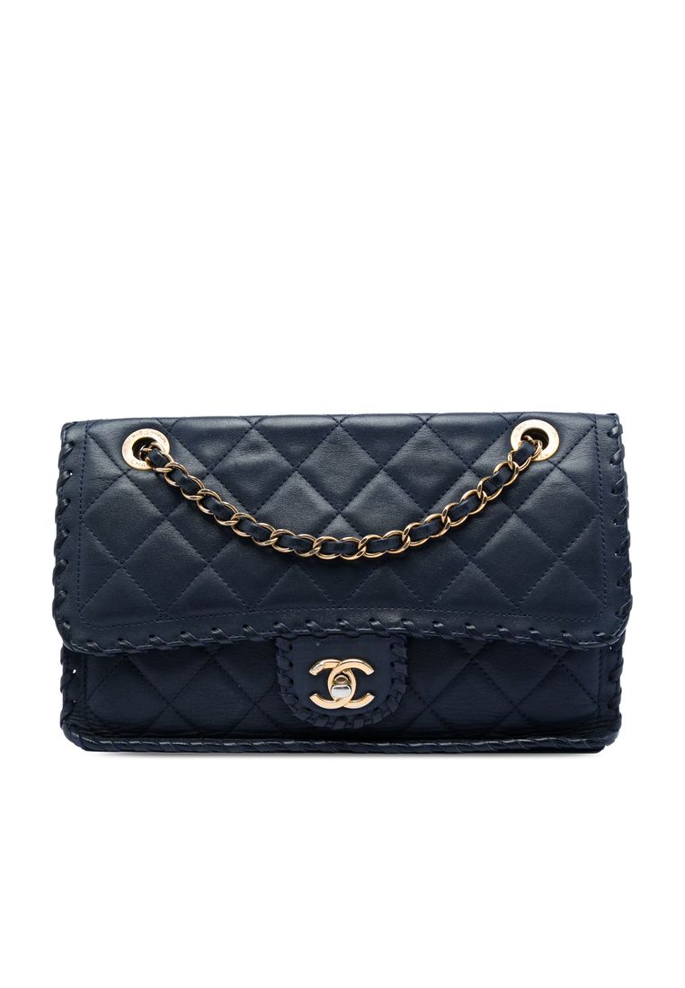 Pre-Loved Chanel Medium Quilted Iridescent Calfskin Happy Stitch Flap