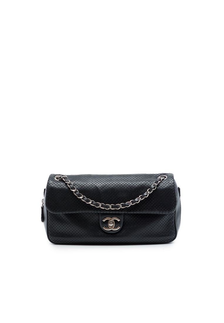 Pre-Loved Chanel Perforated Lambskin Baseball Spirit Flap