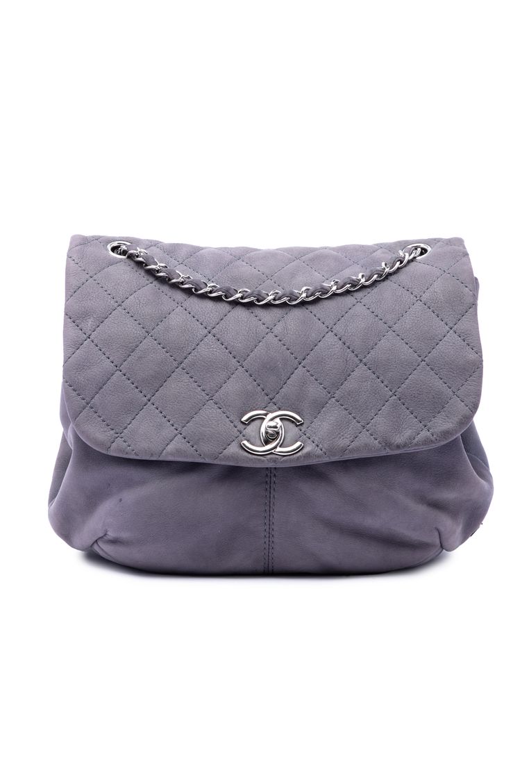 Pre-Loved Chanel Medium Quilted Nubuck Trianon Messenger Flap