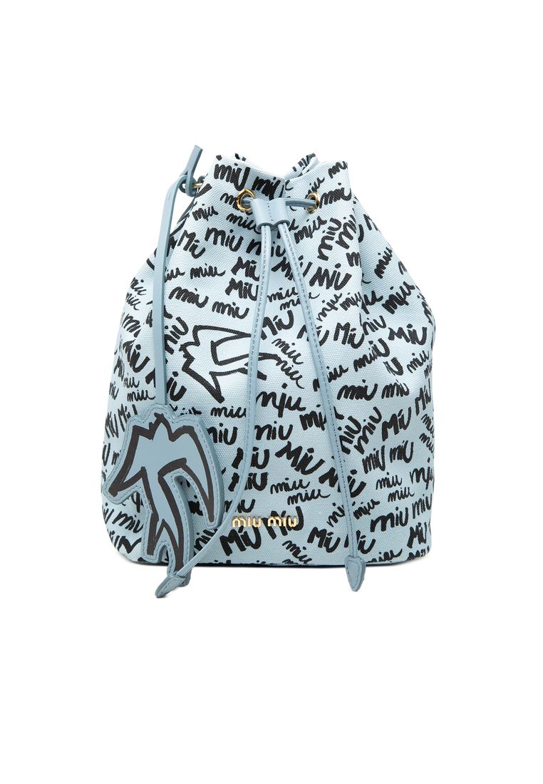 Pre-Loved Miu Miu Printed Canvas Drawstring Pouch