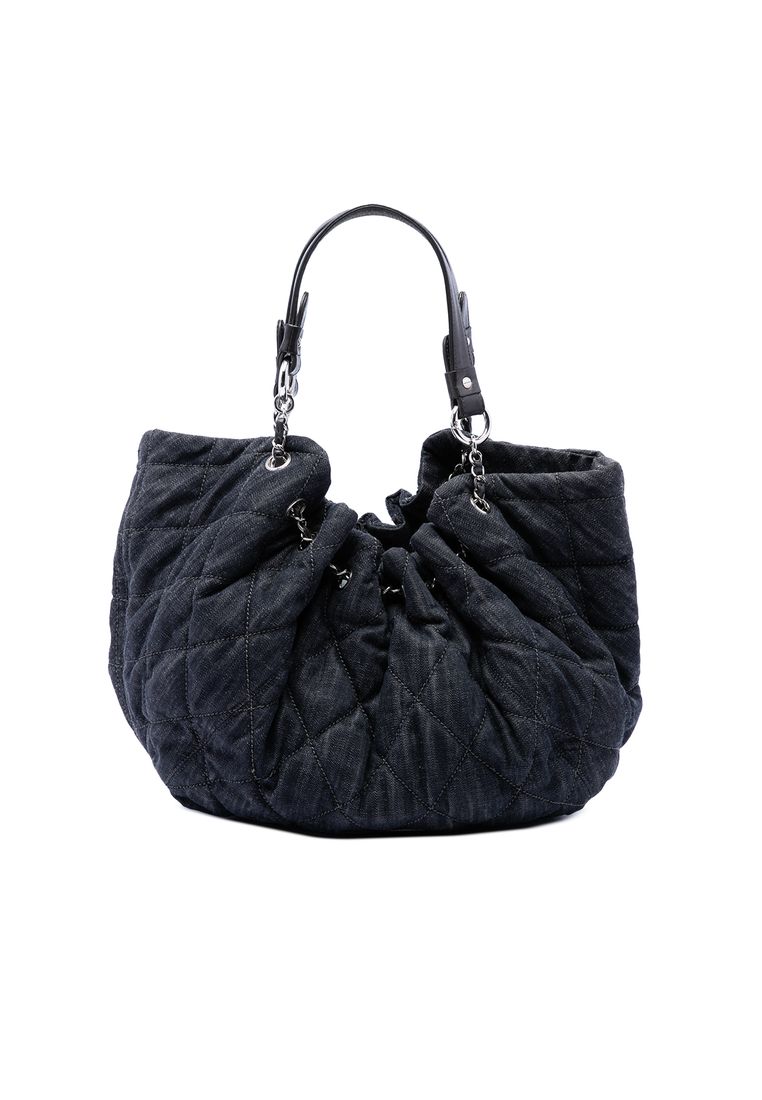 Pre-Loved Chanel Large Quilted Denim Stretch Spirit Cabas Tote