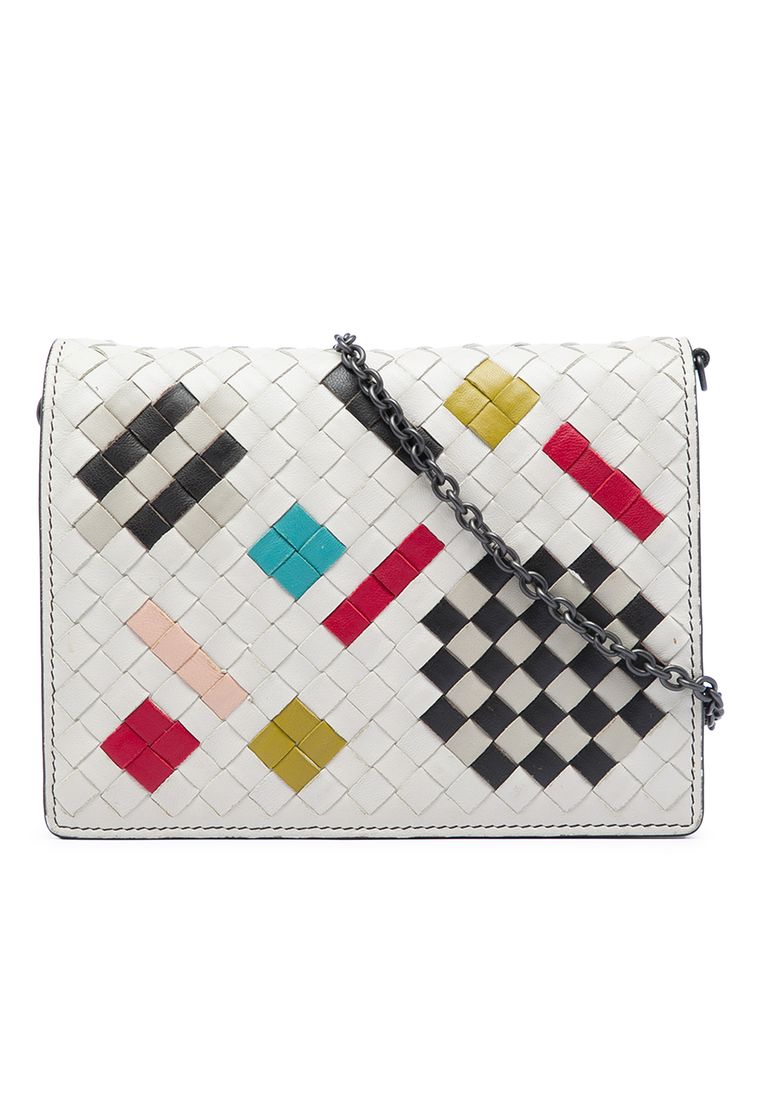 Pre-Loved Bottega Veneta Nappa Intrecciato Abstract Wallet On Chain