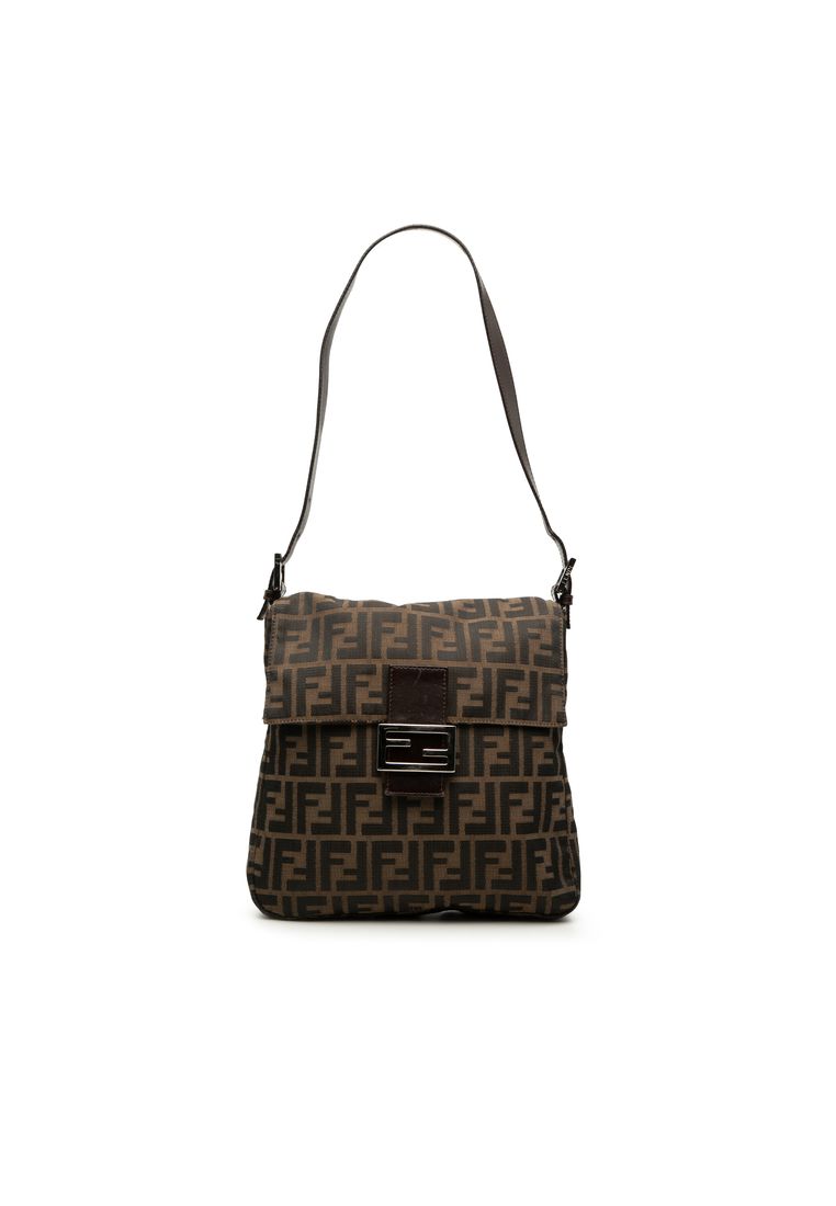 Pre-Loved Fendi Zucca Canvas Shoulder Bag