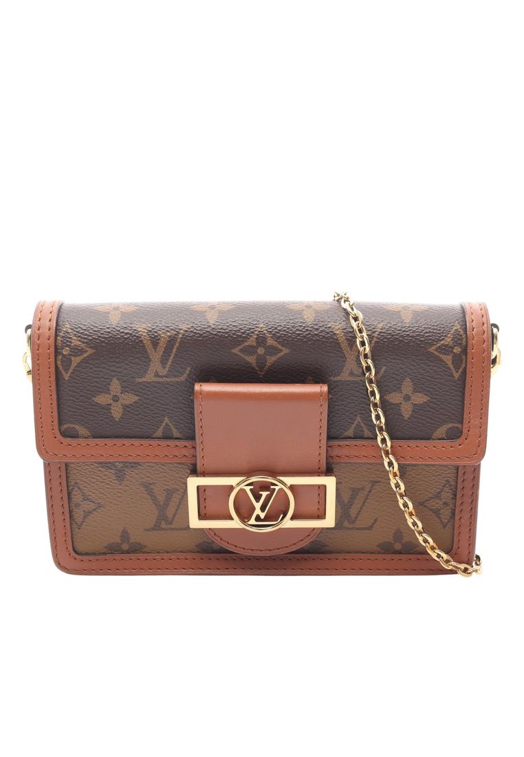 Pre-Loved Louis Vuitton Monogram Reverse Dauphine Wallet On Chain