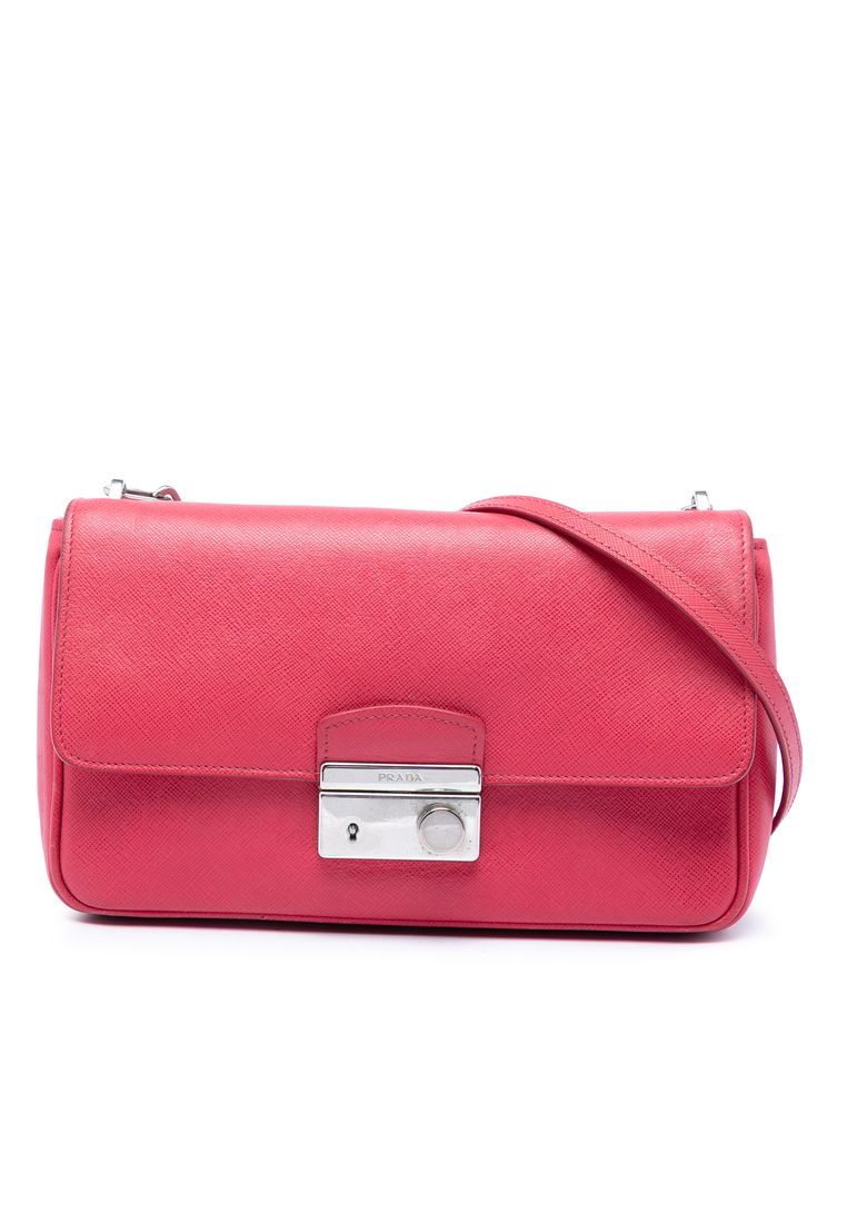 Pre-Loved Prada Saffiano Sound Lock Crossbody