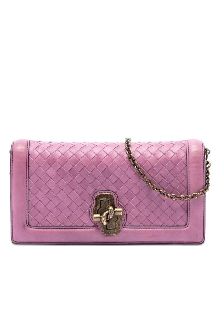 Pre-Loved Bottega Veneta Nappa Intrecciato Olimpia Knot Shoulder Bag
