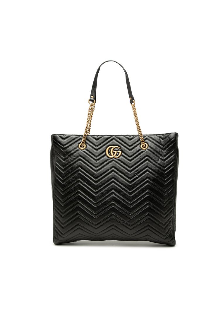 Pre-Loved Gucci Large Gg Marmont Matelasse Calfskin Slim Tote