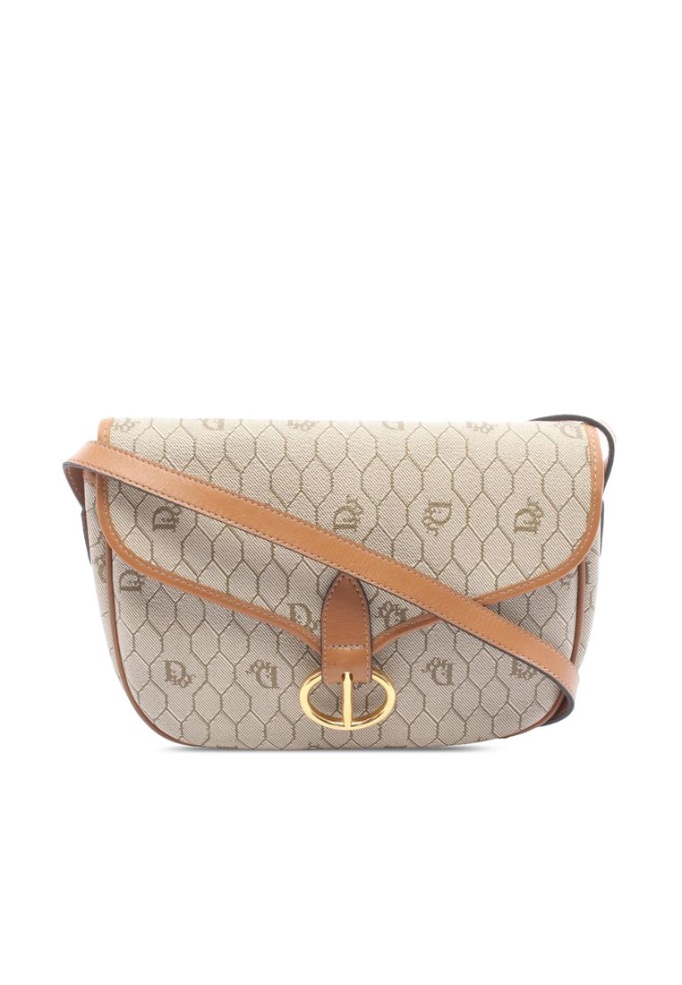 Pre-Loved Dior Honeycomb Coated Canvas Crossbody
