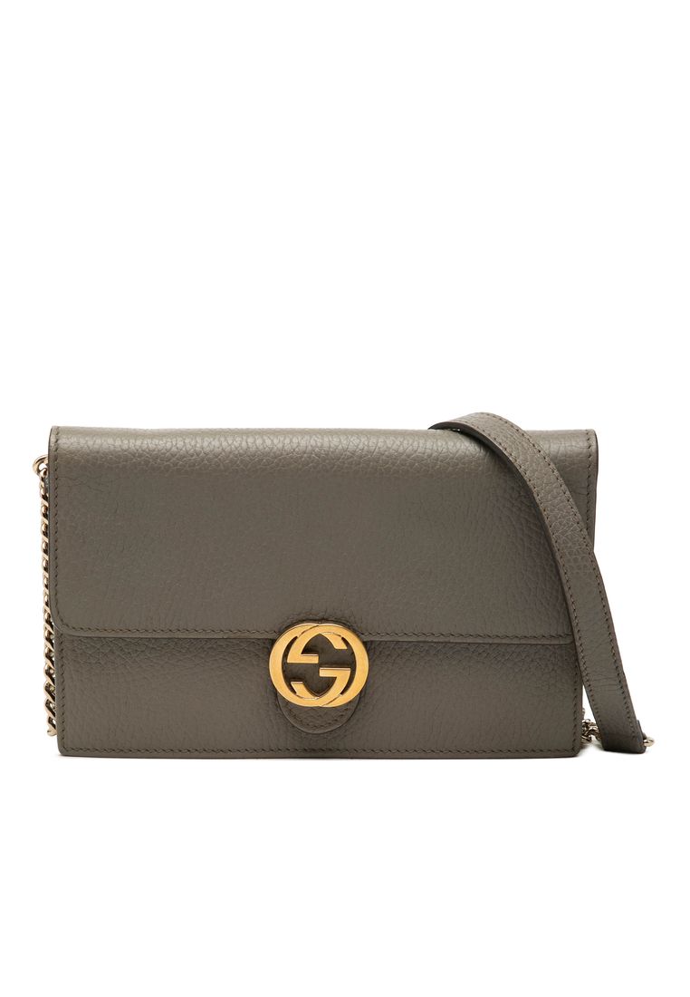 Pre-Loved Gucci Dollar Calfskin Interlocking G Wallet On Chain