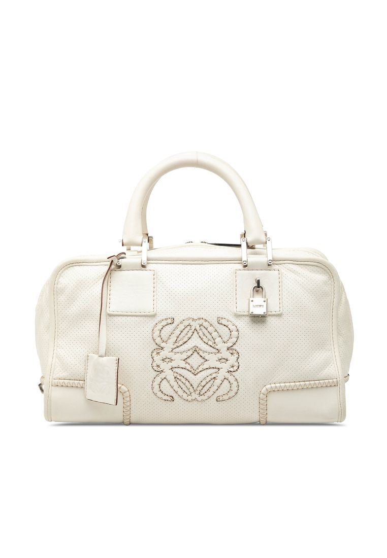 Pre-Loved Loewe Perforated Leather Stitched Amazona 28