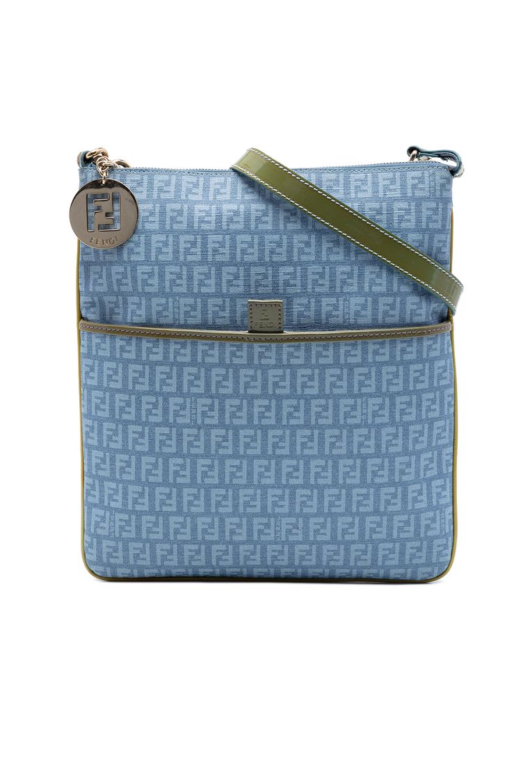 Pre-Loved Fendi Zucchino Coated Canvas Forever Crossbody