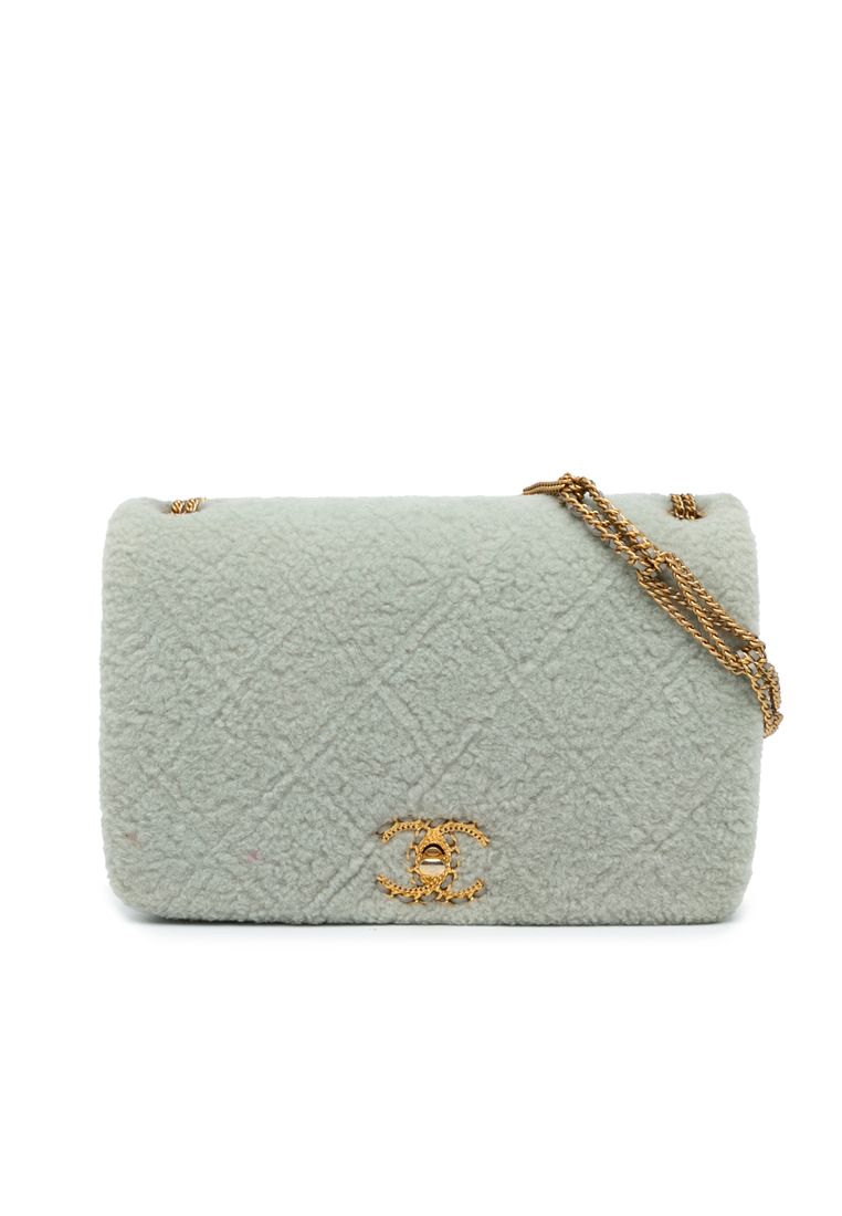 Pre-Loved Chanel Quilted Shearling Chain Flap
