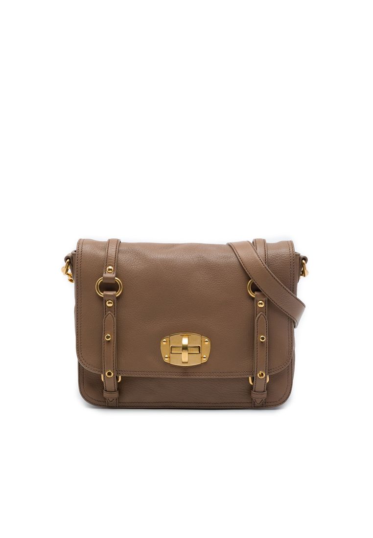 Pre-Loved Miu Miu Cervo Deerskin East West Pattina Crossbody