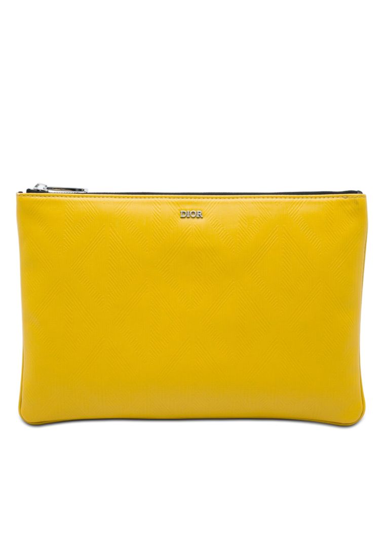 Pre-Loved Dior Coated Canvas Cd Diamond Clutch