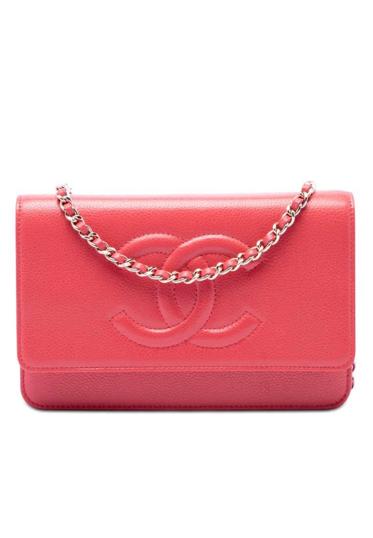 Pre-Loved Chanel Cc Caviar Wallet On Chain