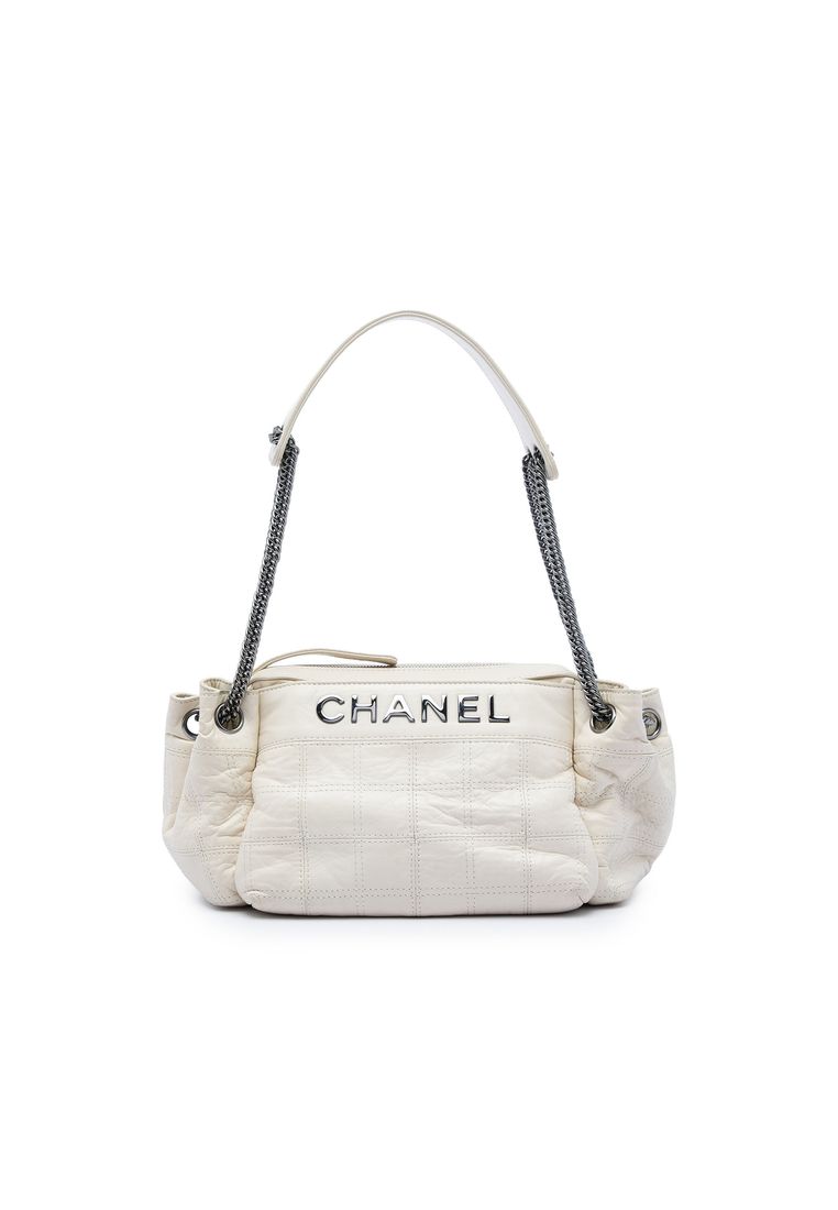 Pre-Loved Chanel Chocolate Bar Lambskin Lax Accordion Shoulder Bag