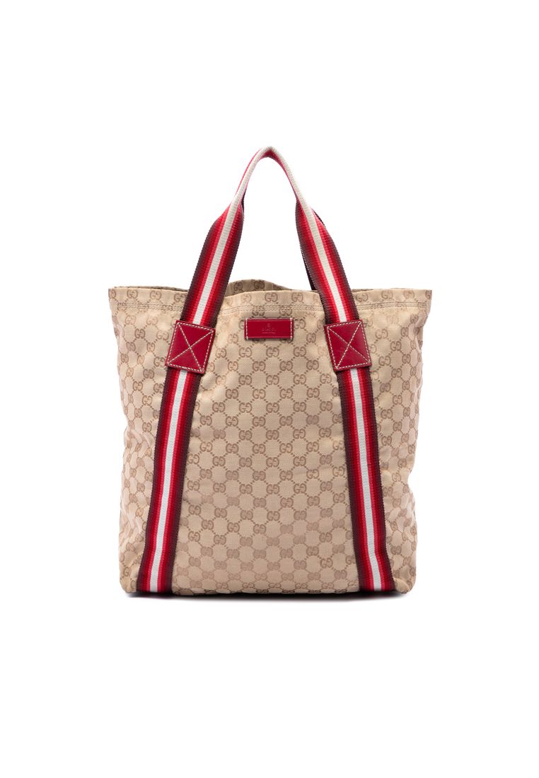 Pre-Loved Gucci Gg Canvas Web Tote