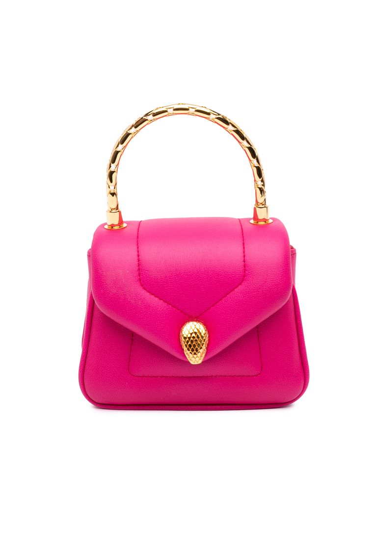 Pre-Loved Bvlgari Micro Calfskin Serpenti Reverse Top Handle Bag