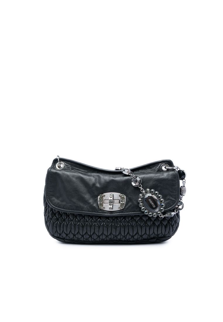 Pre-Loved Miu Miu Matelasse Nappa Crystal Flap Crossbody