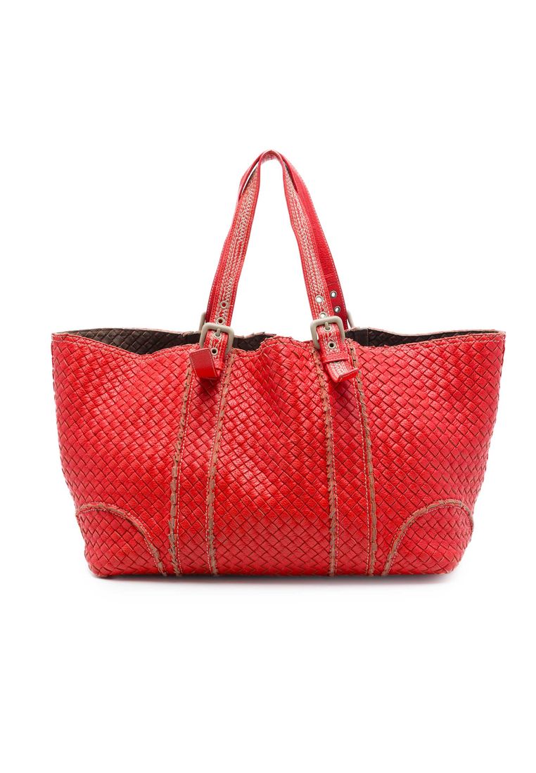 Pre-Loved Bottega Veneta Xl Nappa Intrecciato Stitch Tote