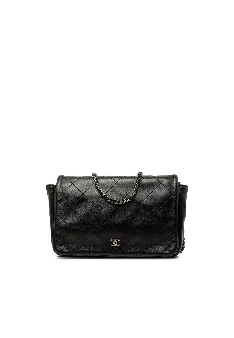Pre-Loved Chanel Cc Quilted Lambskin Full Flap Wallet On Chain