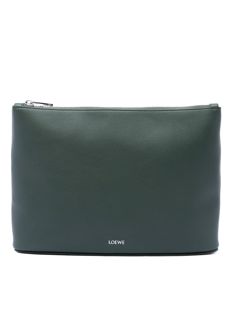 Pre-Loved Loewe Leather Logo Clutch