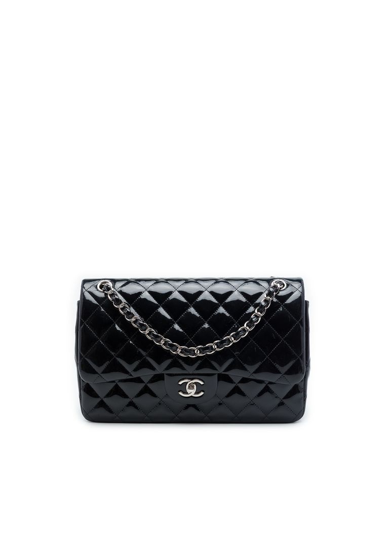 Pre-Loved Chanel Jumbo Classic Patent Double Flap