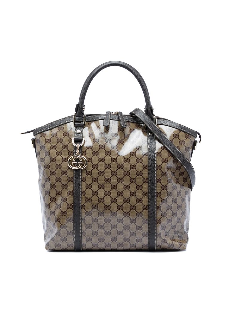 Pre-Loved Gucci Large Gg Crystal Charm Dome Satchel