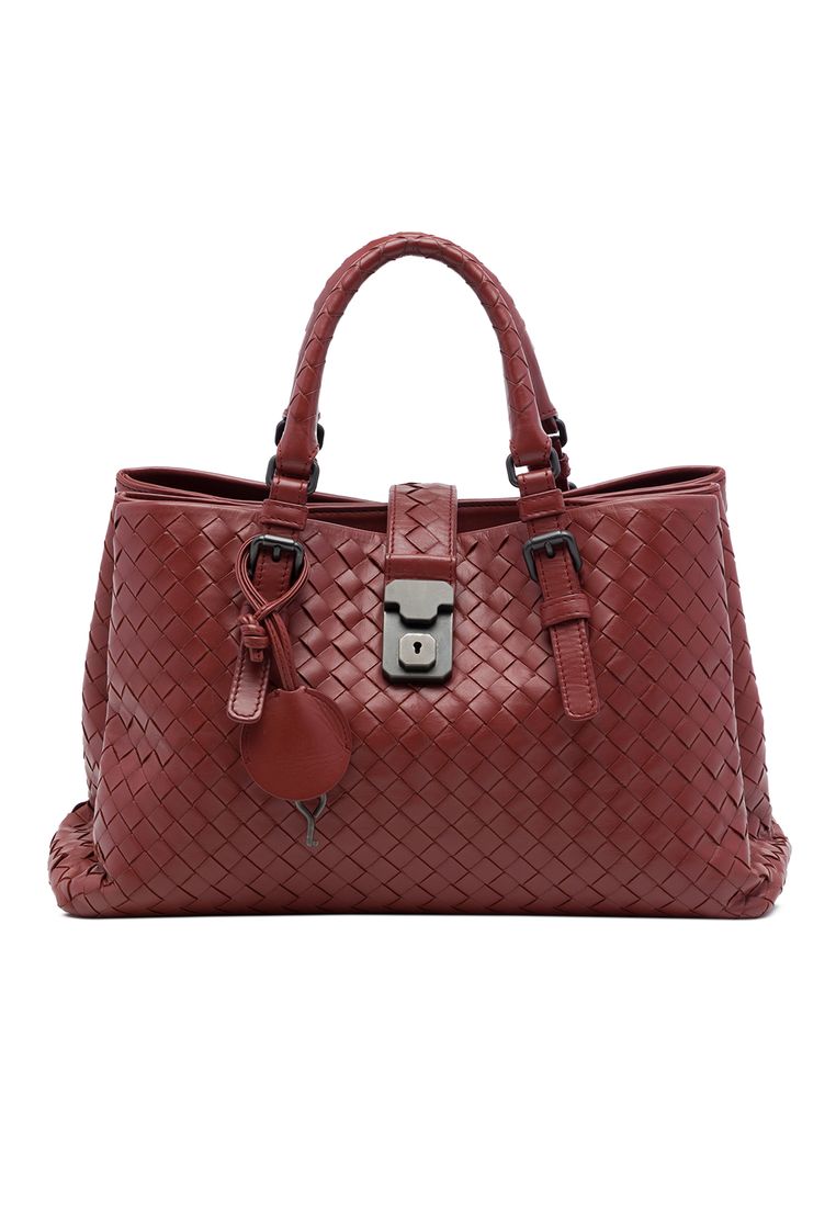 Pre-Loved Bottega Veneta Small Nappa Intrecciato Roma Satchel