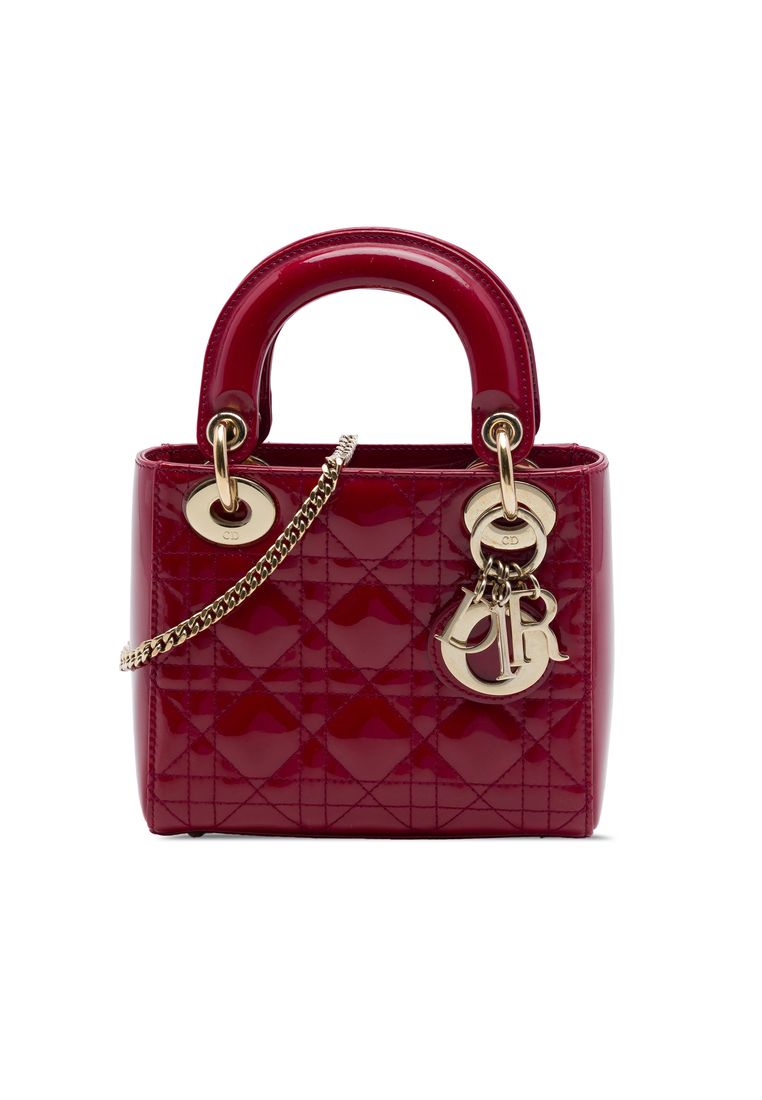Pre-Loved Dior Mini Patent Cannage Lady Dior