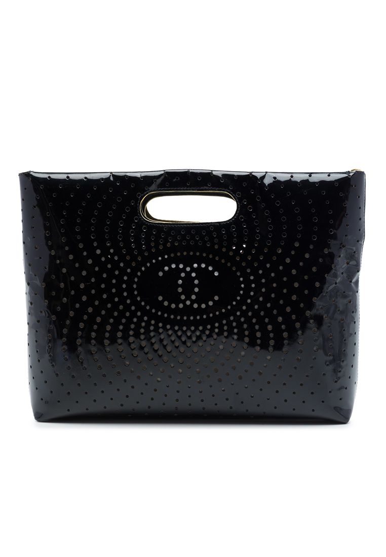 Pre-Loved Chanel Cc Perforated Patent Tote