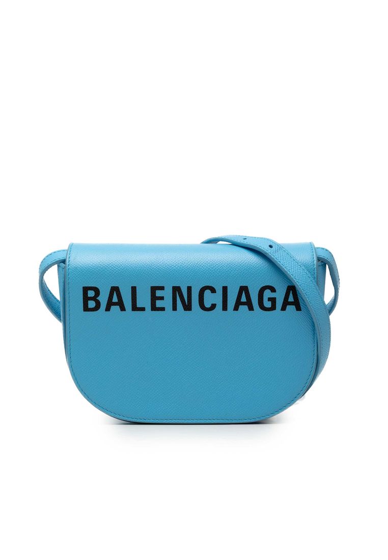 Pre-Loved Balenciaga Grained Calfskin Logo Ville Day Crossbody Xs