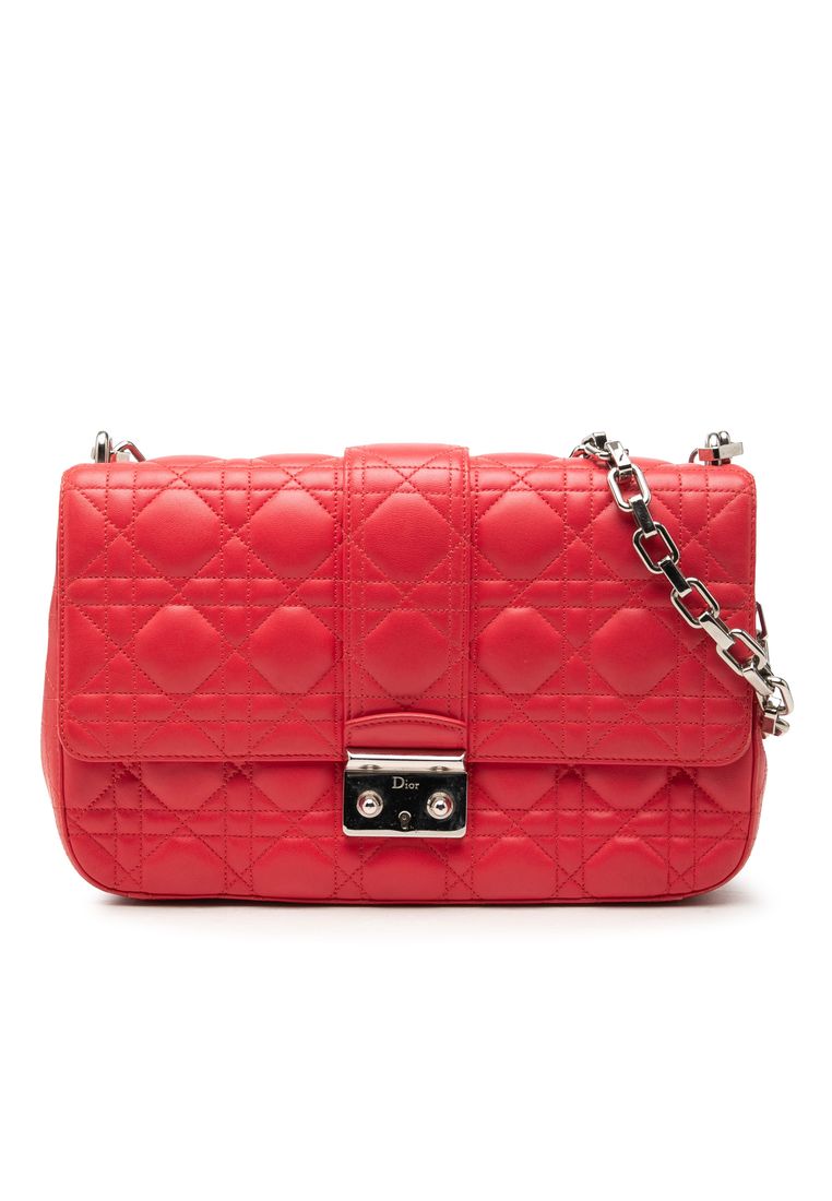 Pre-Loved Dior Medium Lambskin Cannage Miss Dior Flap