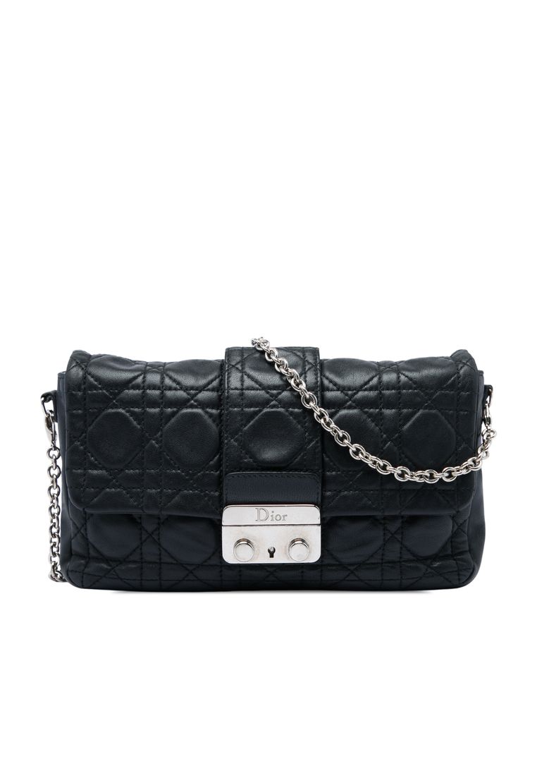 Pre-Loved Dior Lambskin Cannage New Lock Pouch