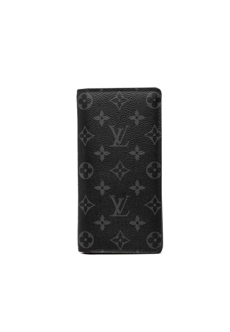 Pre-Loved Louis Vuitton Monogram Eclipse Brazza Long Wallet
