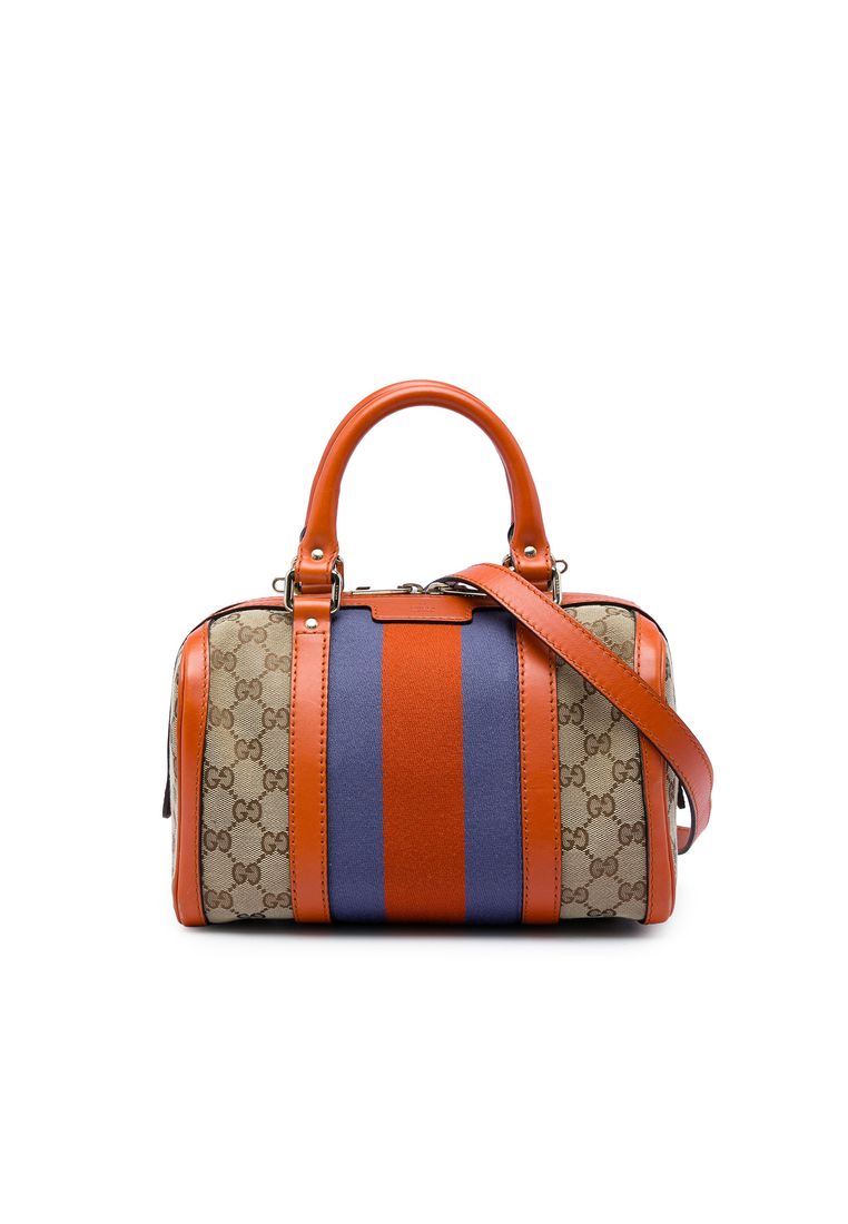 Pre-Loved Gucci Small Gg Canvas Web Joy Boston Bag