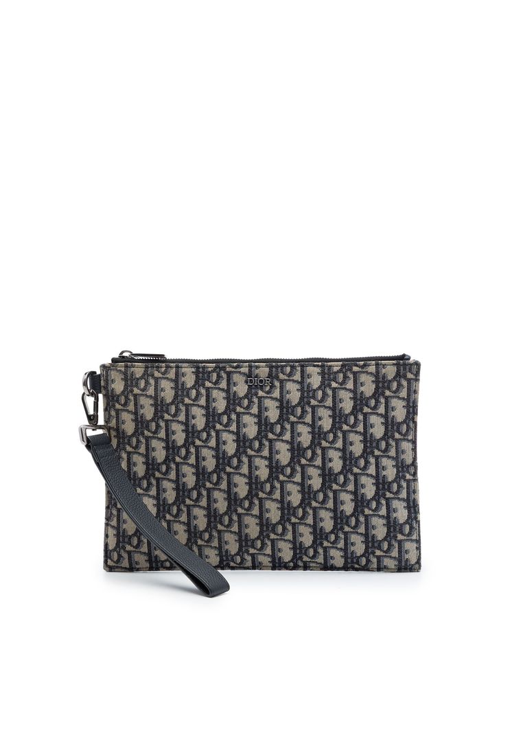 Pre-Loved Dior Oblique Canvas A5 Pouch