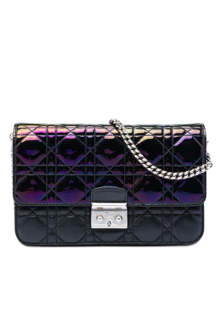 Pre-Loved Dior Patent And Lambskin Cannage Miss Dior Promenade Crossbody