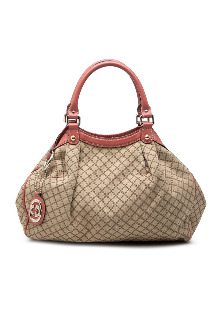 Pre-Loved Gucci Medium Diamante Canvas Sukey Tote