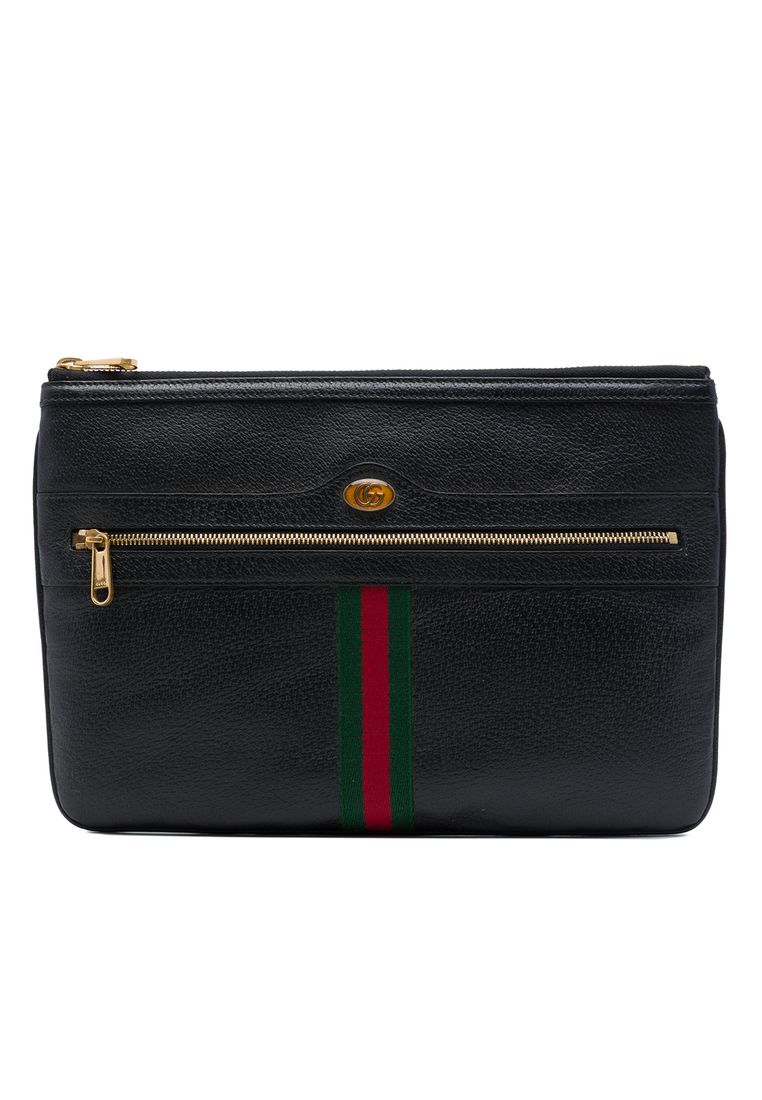 Pre-Loved Gucci Calfskin Web Ophidia Clutch