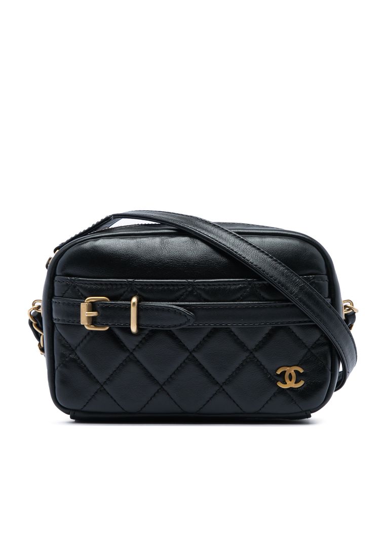 Pre-Loved Chanel Small Quilted Lambskin Buckle Camera Bag
